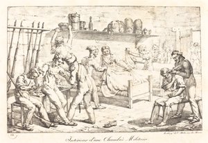 Innenraum einer Militärkammer von Baron Louis Albert Guillain Bacler d