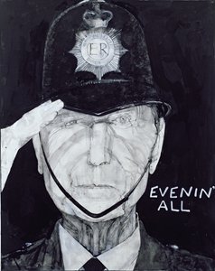 Porträt von Jack Warner als Dixon of Dock Green, Illustration für The Listener, 1970er