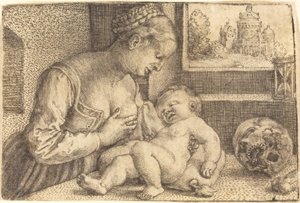 Madonna mit Schädel von Barthel Beham