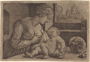 Madonna mit Schädel von Barthel Beham