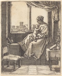 Jungfrau am Fenster von Barthel Beham