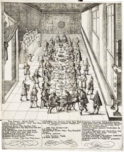 Festmahl anlässlich der Treueeid-Zeremonie von Ferdinand IV. am 5. September 1651 in Wien