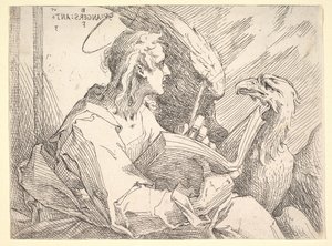 Heiliger Johannes der Evangelist, ca. 1596 von Bartholomaeus Spranger