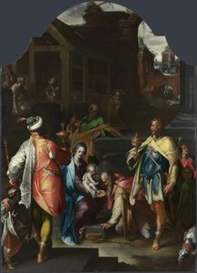 Die Anbetung der Könige, um 1595 von Bartholomaeus Spranger