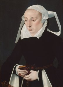 Porträt einer Frau mit einem Gebetbuch von Bartholomaus the Younger Bruyn