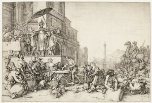 Joseph verteilt Getreide an Ägypten von Bartholomeus Breenbergh