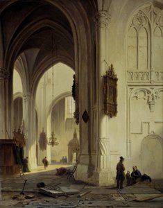 Kircheninneres von Bartholomeus Johannes van Hove