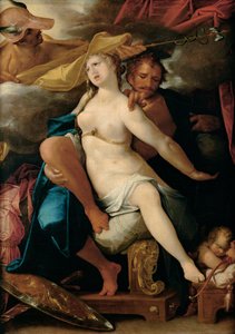 Venus und Mars von Merkur gewarnt, ca. 1586