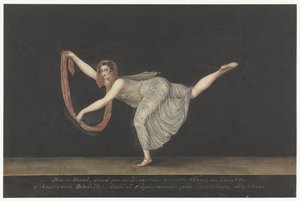 Tänzerin Annette Köbler, den Pas-de-Shawl ausführend von Bartholomeus Ziesenis