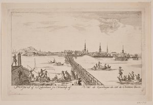 Prospekt von Kopenhagen von Christianshavn aus gesehen von Bartholomæus Roque