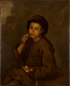 Junge, der Pfirsiche isst von Bartolomé Esteban Murillo