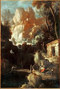 Berglandschaft von Bartolome Esteban Murillo