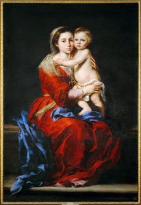 Die Jungfrau mit dem Rosenkranz von Bartolome Esteban Murillo
