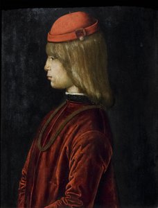 Porträt von Guidubaldo da Montefeltro, c.1480-81 von Bartolomeo (attr. to) Della Gatta