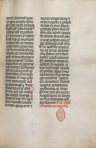 Missale: Fol. 122: enthält Musik für Hely Hely Lama usw. innerhalb der St. Mattion Passion von Bartolomeo Caporali