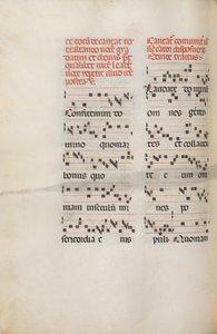 Missale: Fol. 171v: Musik für Alleluja usw. zu Beginn von Ostern, 1469 von Bartolomeo Caporali