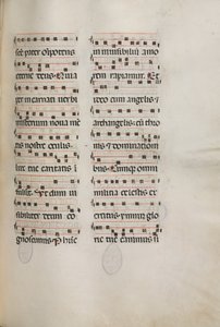 Missale: Fol. 177: Musik für verschiedene gewöhnliche Gebete, 1469