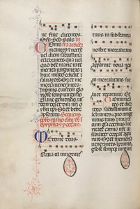 Missale: Fol. 177v: Musik für verschiedene gewöhnliche Gebete, 1469 von Bartolomeo Caporali