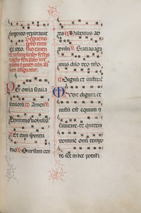 Missale: Fol. 179: Musik für verschiedene gewöhnliche Gebete, 1469