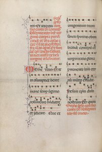 Missale: Fol. 181v: Musik für verschiedene gewöhnliche Gebete, 1469 von Bartolomeo Caporali