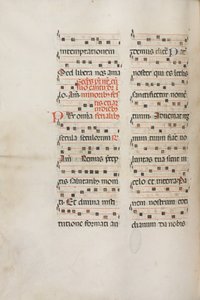 Missale: Fol. 189v: Musik für verschiedene Gebete, 1469 von Bartolomeo Caporali