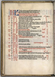 Missale: Fol. 6v: August Kalenderseite, 1469