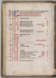 Missale: Fol. 8v: Dezember Kalenderseite, 1469 von Bartolomeo Caporali