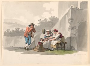 Eine Bauernfamilie in der Campagna von Bartolomeo Pinelli