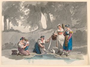 An einem Bach in den Bergen in der Nähe von Rom von Bartolomeo Pinelli