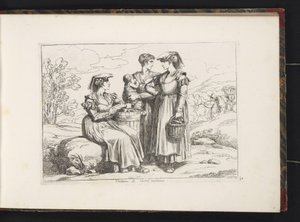 Drei Frauen und ein Kind aus Castel Madama