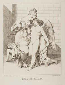 Hygieia und Amor von Bartolomeo Pinelli