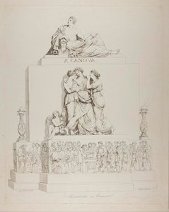 Denkmal für Antonio Canova von Bartolomeo Pinelli
