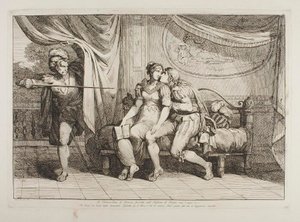Paolo da Malatesta und Francesca da Rimini, überrascht von Gianciotto Malatesta von Bartolomeo Pinelli