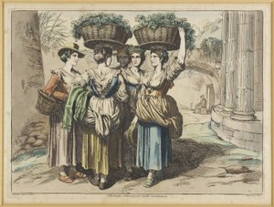 Römerinnen bei der Rückkehr von der Weinlese von Bartolomeo Pinelli