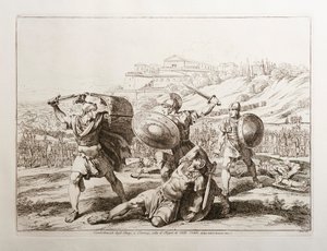 Die Schlacht zwischen den Horatiern und den Curiatiern von Bartolomeo Pinelli