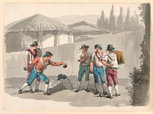Das Boccia-Spiel von Bartolomeo Pinelli