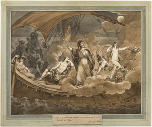 Der Traum des Telemachus, aus Die Abenteuer des Telemachus, Buch 4 von Bartolomeo Pinelli