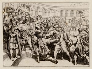 Titus Quinctius Flamininus verkündet die Freiheit der griechischen Staaten von Bartolomeo Pinelli