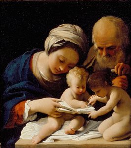 Die Heilige Familie mit dem jungen Johannes dem Täufer, frühes 17. Jahrhundert von Bartolomeo Schedoni
