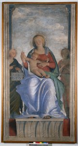 Madonna mit Kind und zwei Engeln von Bartolomeo Suardi Bramantino