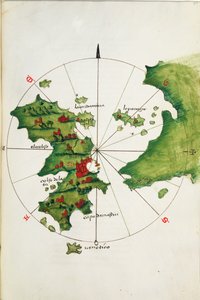 Chios und angrenzendes Festland, ca. 1485 (Pergament)