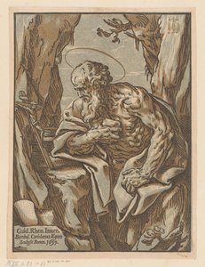 Heiliger Hieronymus in der Wildnis von Bartolommeo Coriolano