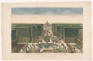 Ansicht einer Allee in einem Garten des Papstes in der Nähe der Stadt Rom von Basset