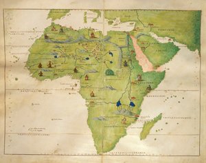 Afrika, aus dem Atlas der Seekarten von Battista Agnese, 30. Oktober 1554 von Battista Agnese