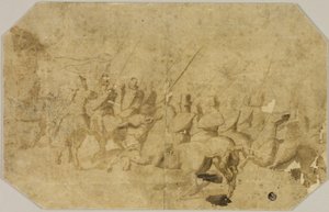 Eine Gruppe von Reitern von Battista Franco