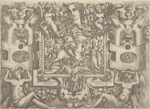 Figur zu Pferd, die ein Schwert hält und über eine am Boden liegende Figur reitet, ca. 1540-80