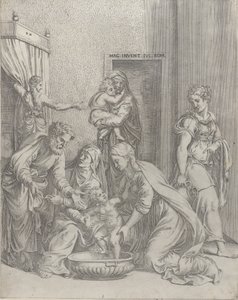 Die Heilige Familie, 1535-73 von Battista del Moro