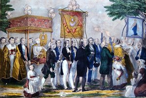 Prozession der Confrerie du Tres Saint Sacrament, frühes 19. Jahrhundert