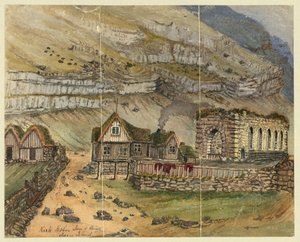 Kirk G Boe Inn & Ruinen, Färöer Inseln von Bayard Taylor