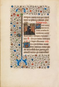 Abt Maurus mit einem Stab und einem Buch, ca. 1440-50